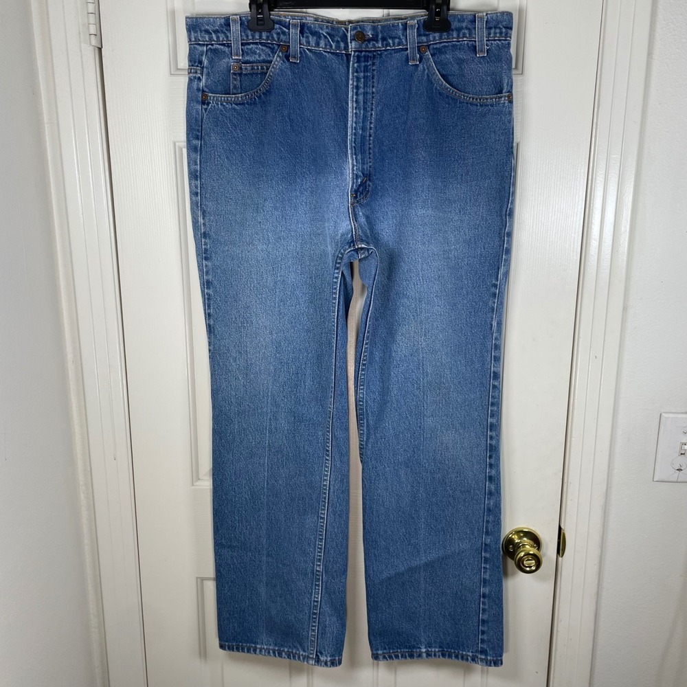 Vintage Levis 517 Orange Tab Mens Fits 38x31 Boot Cut Jeans USA Made (Tag 40x32)